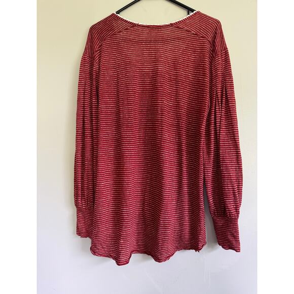 Sundance Linen Long Sleeve Mariner Journey Size Medium Nantucket‎ Red Striped - Picture 6 of 7